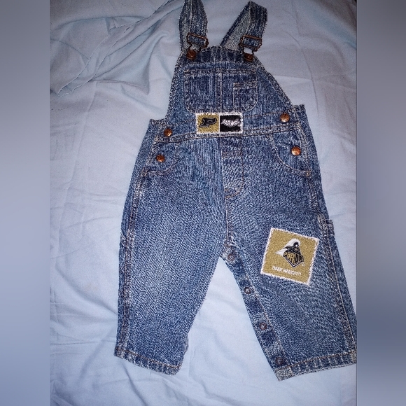 Purdue embellished 6-12 months overalls - Picture 1 of 4